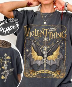 violent little thing t shirt vintage dragon rider womens basgiath war college t shirt i will not die today shirt bhxxx