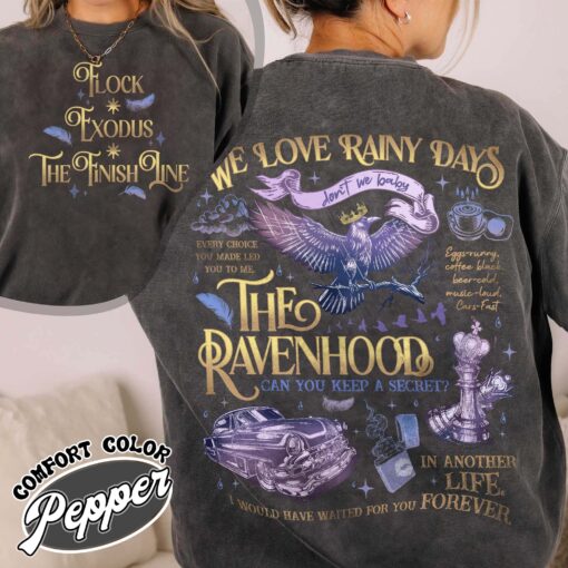 we love rainy days shirt vintage romance book lover womens t shirt rainy days bookish gift tee h5ynm