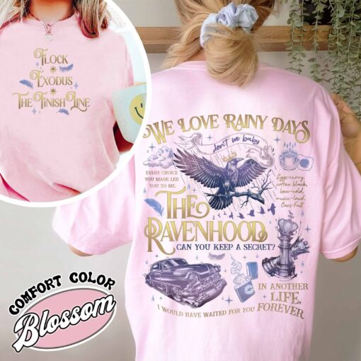 we love rainy days shirt vintage romance book lover womens t shirt rainy days bookish gift tee snb8h