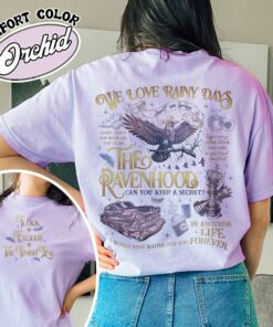 we love rainy days shirt vintage romance book lover womens t shirt rainy days bookish gift tee yyak6