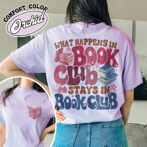 what happens at book club stays at book club shirt vintage introverted womens book lover t shirt in my reading era tee hizcy