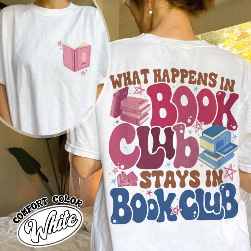 what happens at book club stays at book club shirt vintage introverted womens book lover t shirt in my reading era tee ninpc