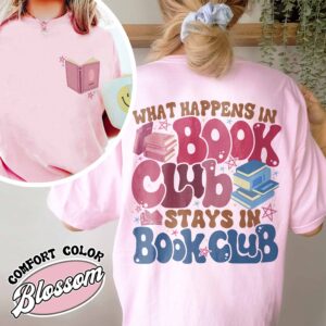 what happens at book club stays at book club shirt vintage introverted womens book lover t shirt in my reading era tee w5met