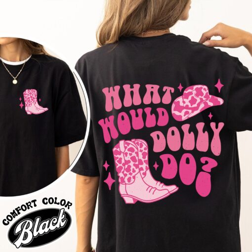what would dolly do comfort color shirt vintage holly dolly womens christmas t shirt in dolly we trust shirt mubwy