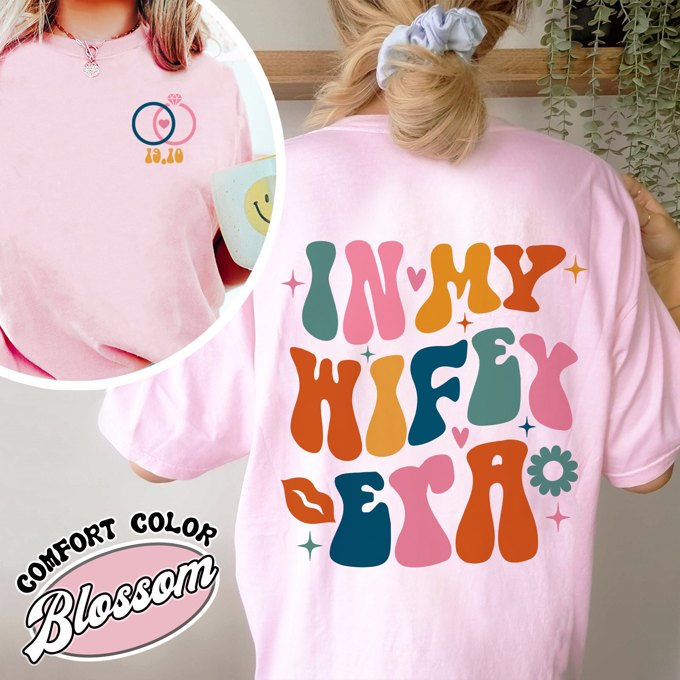 Wifey and Hubby Comfort Color Shirt - Vintage Wifey Hubby Womens Matching T-Shirts Wifey Hubby Est Set 4 wifey and hubby comfort color shirt vintage wifey hubby womens matching t shirts wifey hubby est set ehn4u