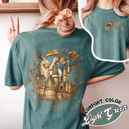 wizard castle book comfort color shirt vintage wizard school womens hp inspired birthday t shirt book lover gift nongz