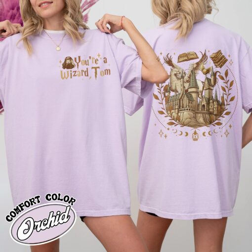 wizard castle book comfort color shirt vintage wizard school womens hp inspired birthday t shirt book lover gift yofhj