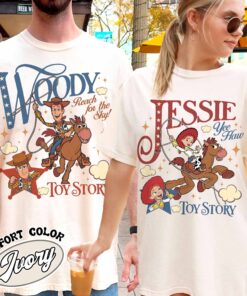 woodie jessie characters comfort color shirt vintage theme park trip womens family matching t shirt keiit