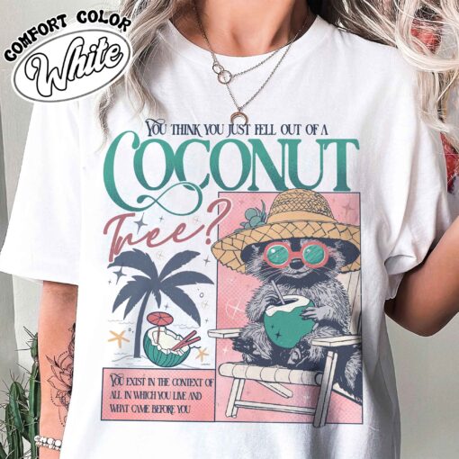 you think you just fall out of a coconut tree t shirt vintage election 2024 womens democrat t shirt coconut tree roevember shirt dikp1