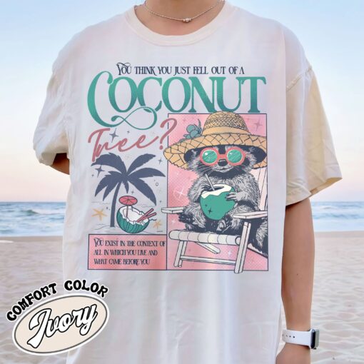 you think you just fall out of a coconut tree t shirt vintage election 2024 womens democrat t shirt coconut tree roevember shirt hhn6z