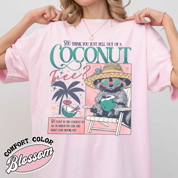 you think you just fall out of a coconut tree t shirt vintage election 2024 womens democrat t shirt coconut tree roevember shirt vp53q