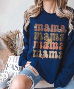 vintage mama tee for mothers day western mom sweatshirt with leopard print boho style cute mom life shirt scsem