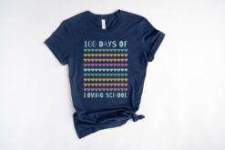 100 days of school teacher shirt cute hearts t shirt 100th day tee for educators fun school celebration apparel lua9q