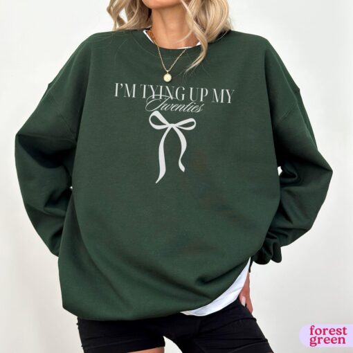 1995 birth year sweatshirt for 30th birthday celebration matching party outfit coquette crewneck tying up my twenties mztfq scaled
