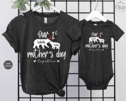 1st mothers day together shirt personalized mom and baby outfit custom bodysuit unique mothers day gift for new moms dhchf
