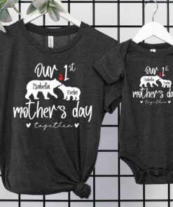 1st mothers day together shirt personalized mom and baby outfit custom bodysuit unique mothers day gift for new moms dhchf