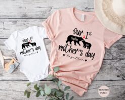 1st mothers day together shirt personalized mom and baby outfit custom bodysuit unique mothers day gift for new moms ighid