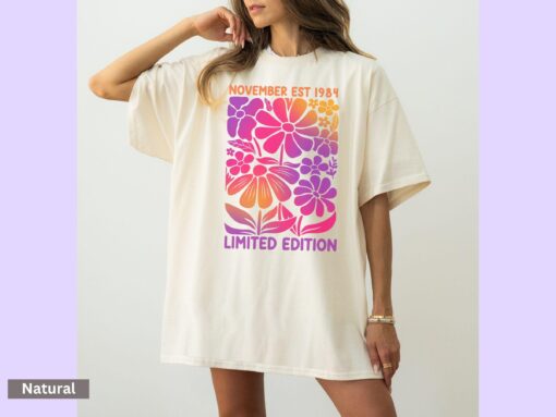 40th birthday shirt wildflower design limited edition 1984 t shirt unique flower birthday gift for women 5542f