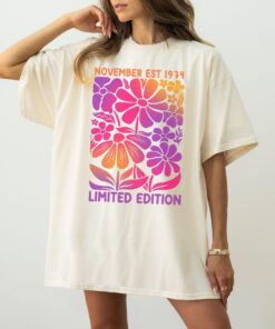 50th birthday shirt limited edition 1974 wildflower design floral t shirt unique birthday year gift for women ee3pl