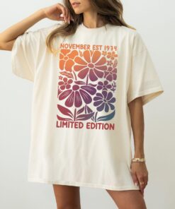 50th birthday shirt limited edition 1974 wildflower t shirt unique flower design for 50th birthday celebration exhi3