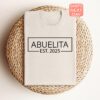 abuelita est 2025 shirt new grandma tee baby reveal announcement t shirt gift for grandma cute grandma t shirt qvpya