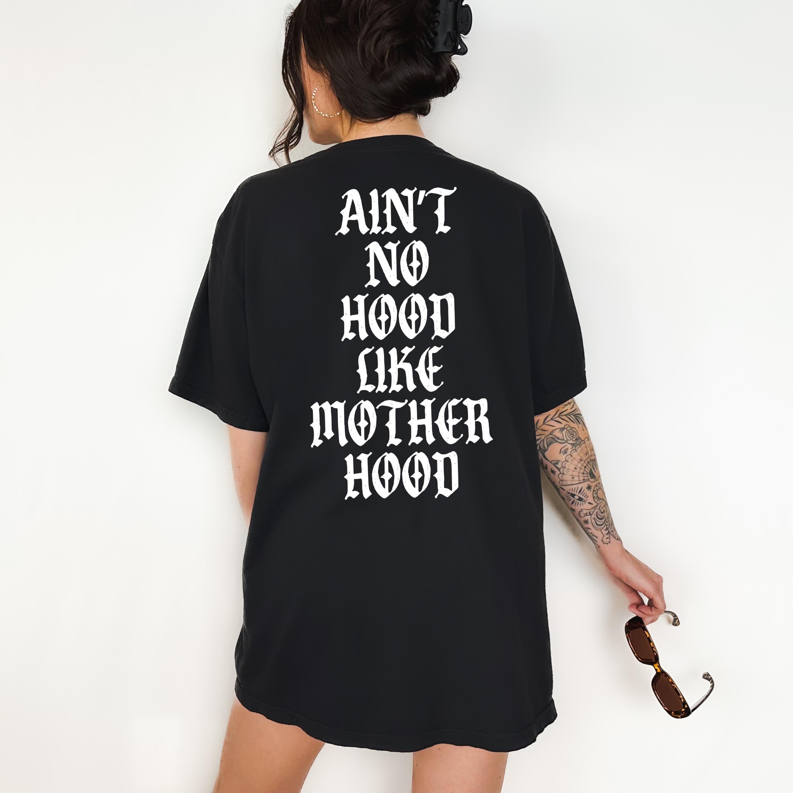 aint no hood like motherhood vintage graphic tee for moms retro grunge oversized t shirt cute mom life apparel wblpq