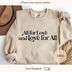 all for love sweatshirt for women valentines day gift cute love sweater for girlfriend or partner nwpiz