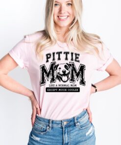 american pit bull terrier mom shirt for dog lovers funny dog mama t shirt unique gift for dog owner moms xwfg3