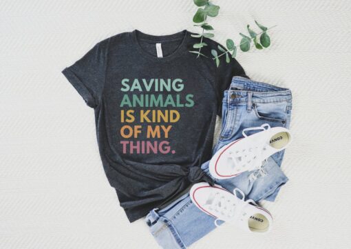 animal rescue t shirt saving animals is my thing dog mom shirt pet adoption and foster support tee 6c8ar