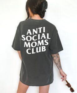 anti social moms club graphic tee funny mom shirt retro aesthetic t shirt for women grunge style mama apparel djkbz