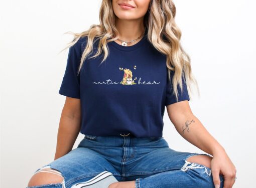 auntie bear t shirt for new aunts baby reveal announcement best aunt shirt mothers day gift unique auntie shirt