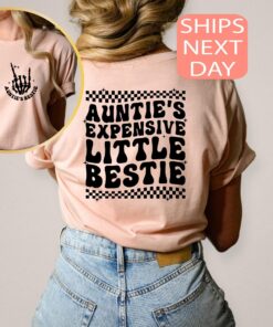 auntie bestie shirt for youth and adults cute gift for new aunt personalized nephew tee expensive little bestie shirt xgqre