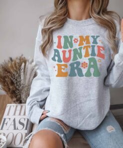 auntie era sweatshirt for new aunts cute aunt gifts crewneck for aunt announcement unique gifts for girls jnema