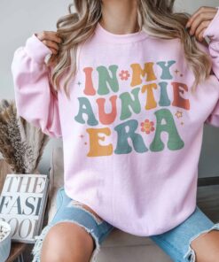 auntie era sweatshirt for new aunts cute aunt gifts crewneck for aunt announcement unique gifts for girls pofrq