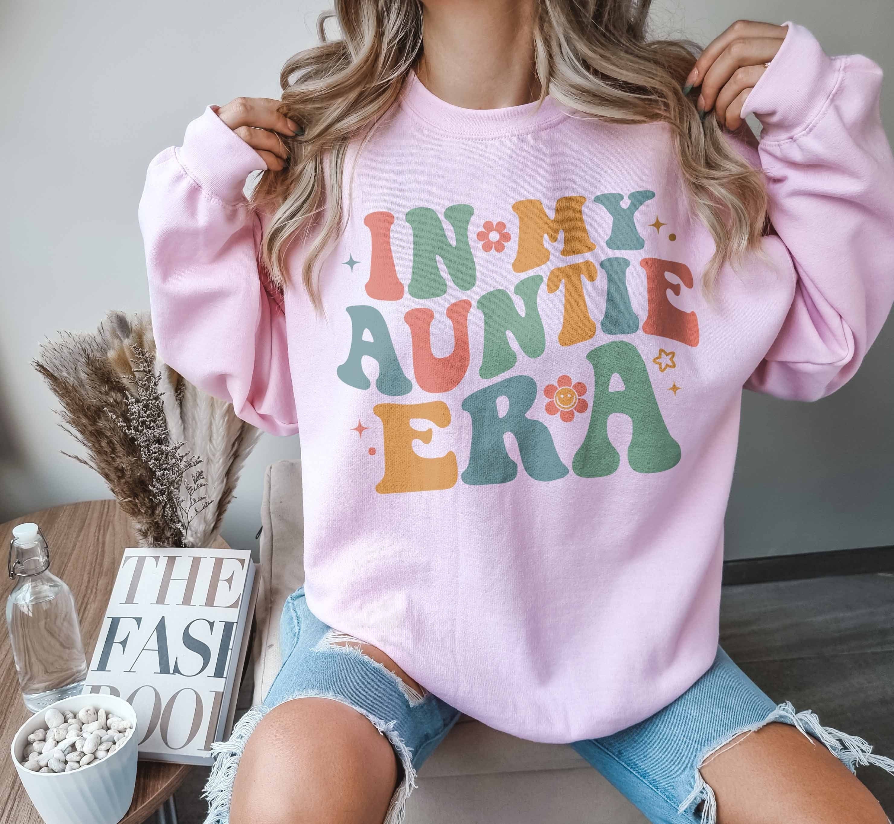 auntie era sweatshirt for new aunts cute aunt gifts crewneck for aunt announcement unique gifts for girls pofrq scaled