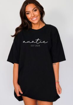 auntie est 2024 shirt aunt to be tee minimalist aunt t shirt womens clothing unique aunt gifts for new moms g0wba scaled
