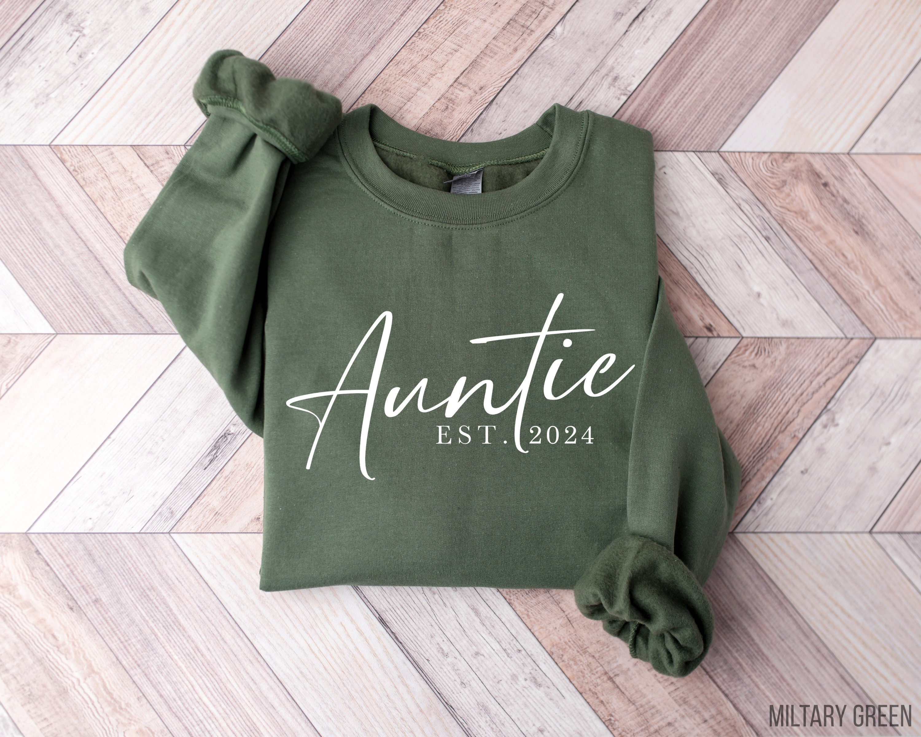 auntie est sweatshirt cute aunt shirt for pregnancy announcement unique auntie gift comfortable auntie sweater of5h8 scaled