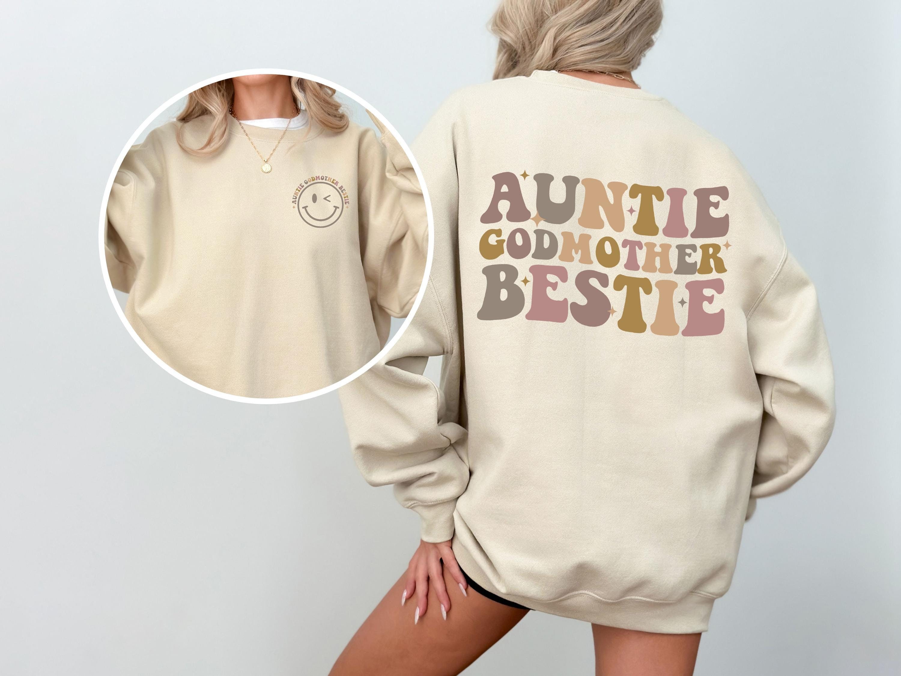 auntie godmother sweatshirt funny godparent shirt best aunt gift godmother gifts unique auntie apparel auovo scaled