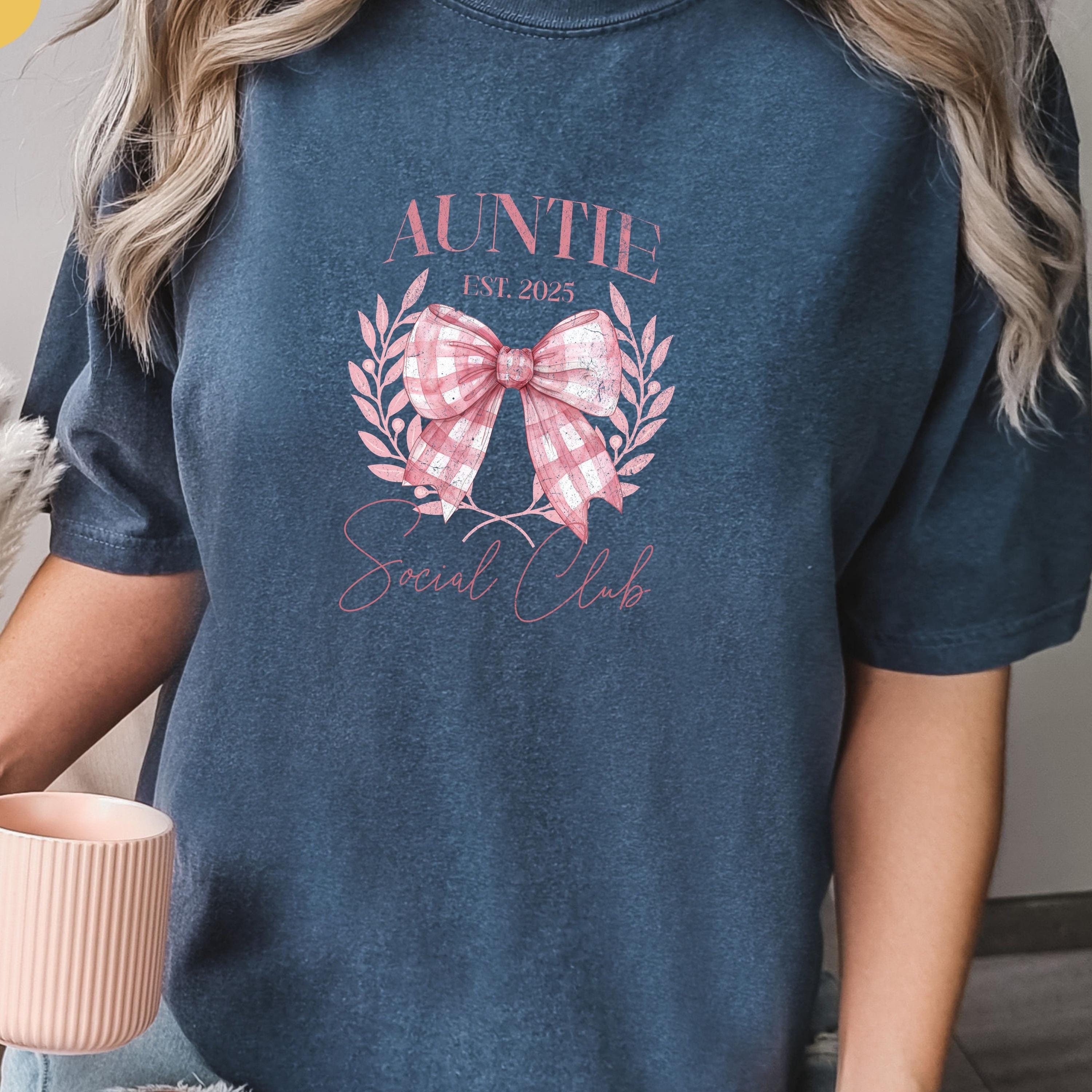 auntie social club 2025 shirt pregnancy announcement t shirt for new aunt unique aunt shirt gift cyean scaled