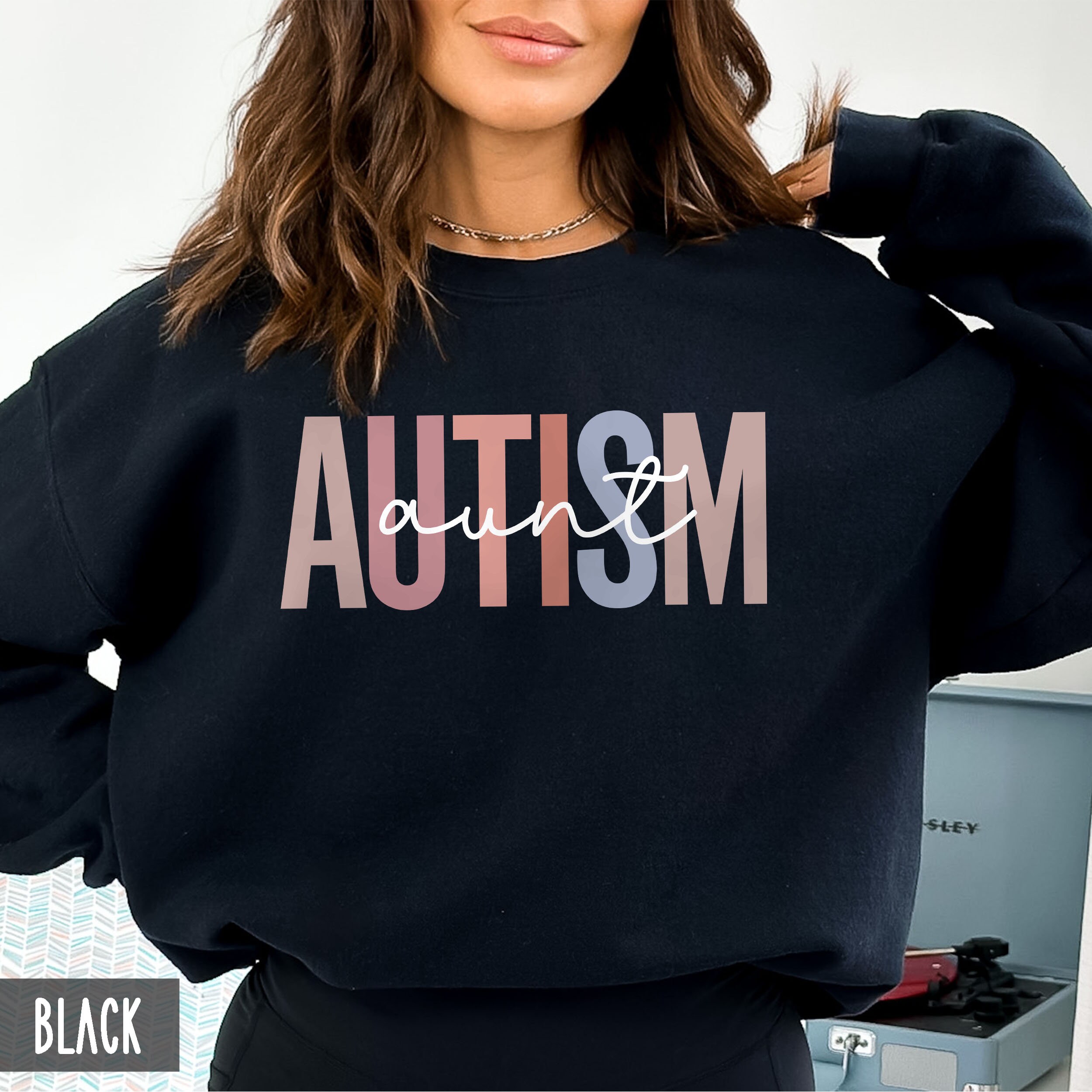 autism aunt shirt autism awareness sweatshirt neuro diverse crewneck for autism aunts unique gift for aunt 39igc