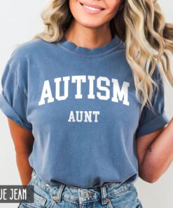 autism aunt shirt for autism awareness month celebrate neurodiversity unisex fit tee unique gift for family zhngn