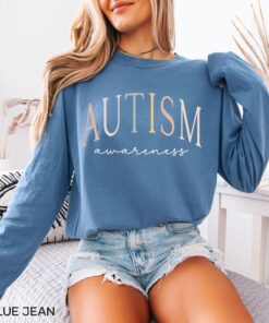 autism awareness long sleeve t shirt for support neurodiversity autism month shirt comfort colors 1g4es