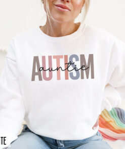 autism awareness sweatshirt for aunt unique neurodiverse crewneck gift for autism auntie comfortable autism shirt lg4yj