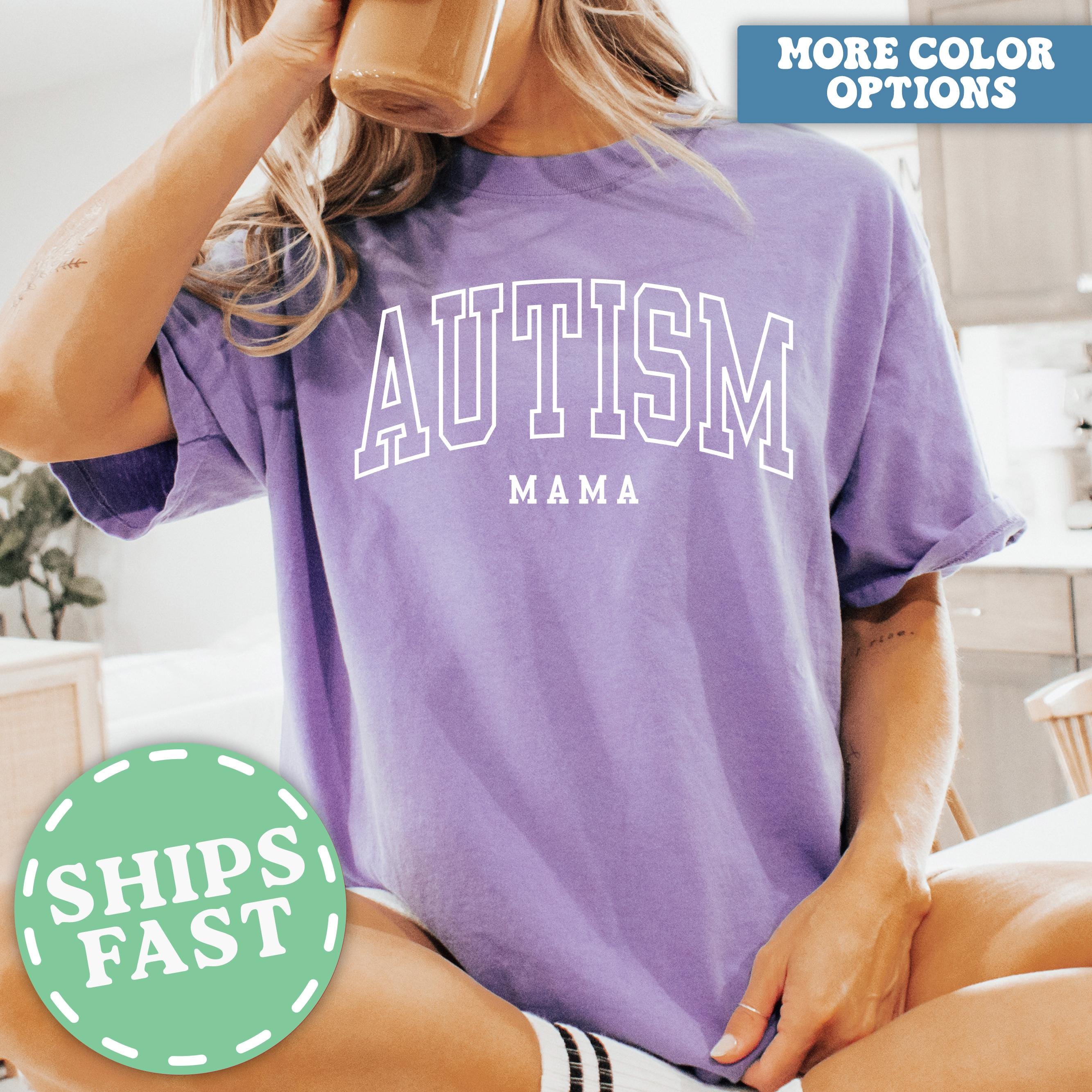 autism mama shirt for moms autism awareness t shirt varsity style neurodiversity support gift for autism moms ft9qf