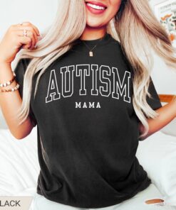 autism mama shirt for moms autism awareness t shirt varsity style neurodiversity support gift for autism moms pplo2