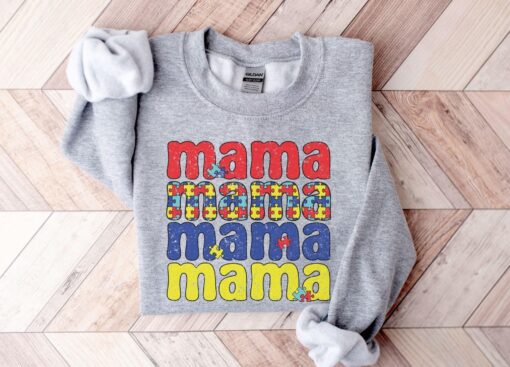 autism mama sweatshirt for women autism awareness and neurodiversity mental health shirt cuawo
