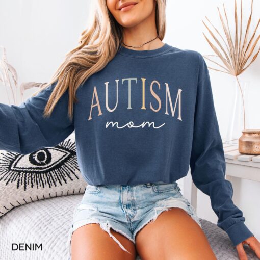 autism mom long sleeve t shirt for autism awareness month cute autism shirt for mothers personalized mom gifts ojs3r