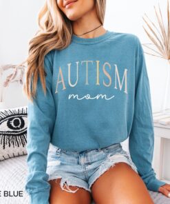 autism mom long sleeve t shirt for autism awareness month cute autism shirt for mothers personalized mom gifts tzuiu