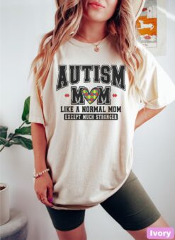 autism mom shirt for awareness and neurodiversity varsity style autism mama tee perfect gift for autism moms focen