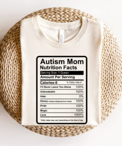 autism mom shirt with nutrition facts inclusion matters tee for autism awareness mothers day gift qu0dp